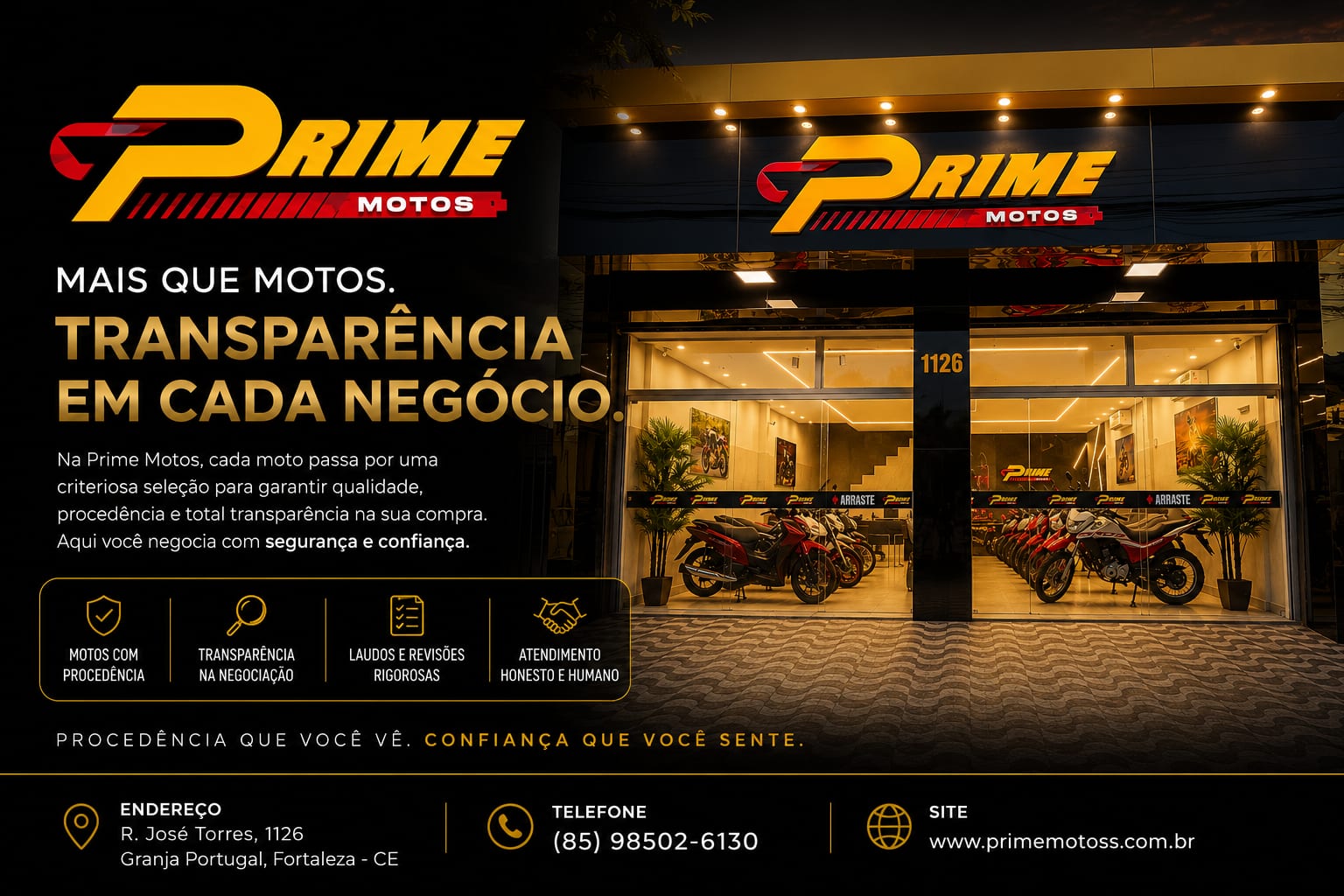Fachada da Prime Motos