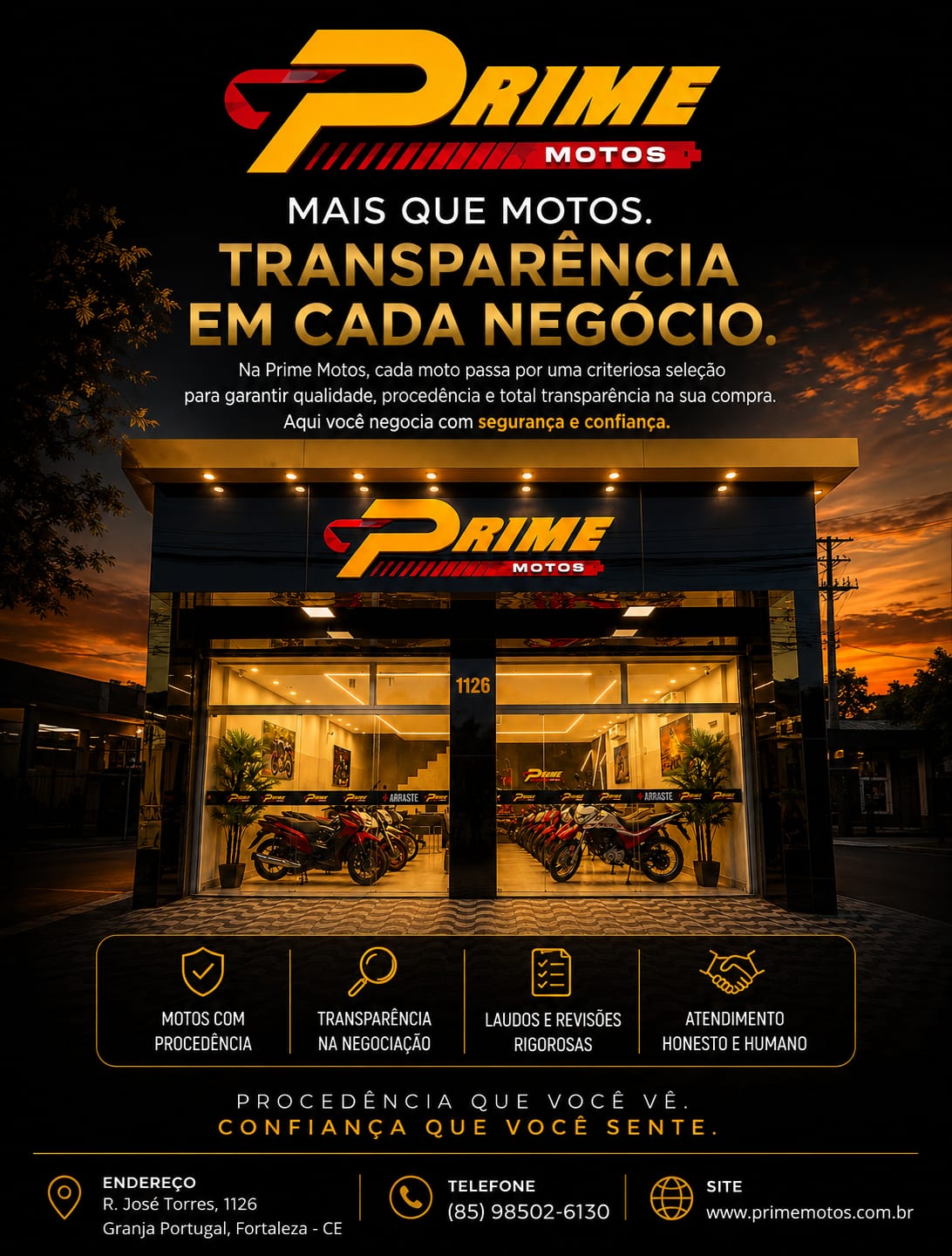 Fachada da Prime Motos